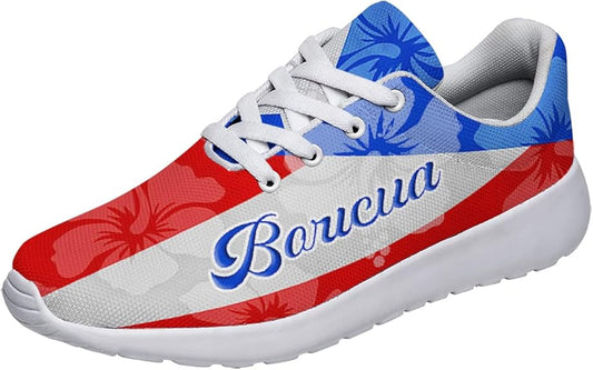 Puerto Rico Flag Shoes Men Women Puerto Rico Sneakers Breathable Running Sport Tennis Shoes 100% Boricua Gift