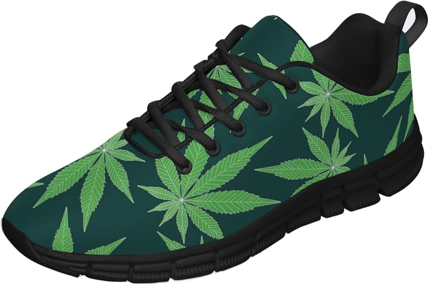 Weed Shoes Mens Womens Running Sneakers Marijuana Leaf Pot Leaf Shoes Gifts for Her Him