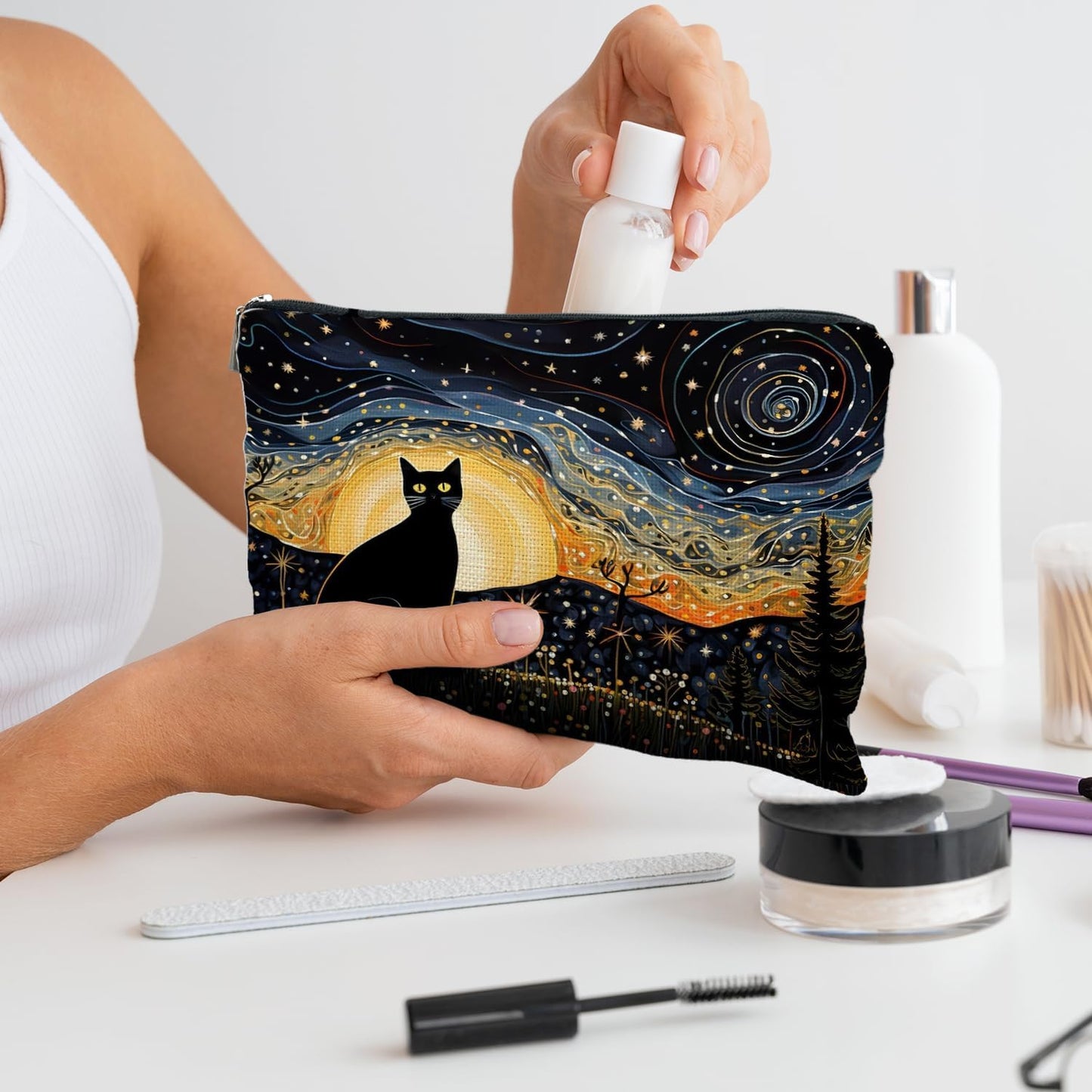 cat lover gifts for women,Cat makeup bag,cat gifts,Cat cosmetic bag,cat gifts for cat lovers,cat gifts for women,cat mom gifts,cat gifts for girls