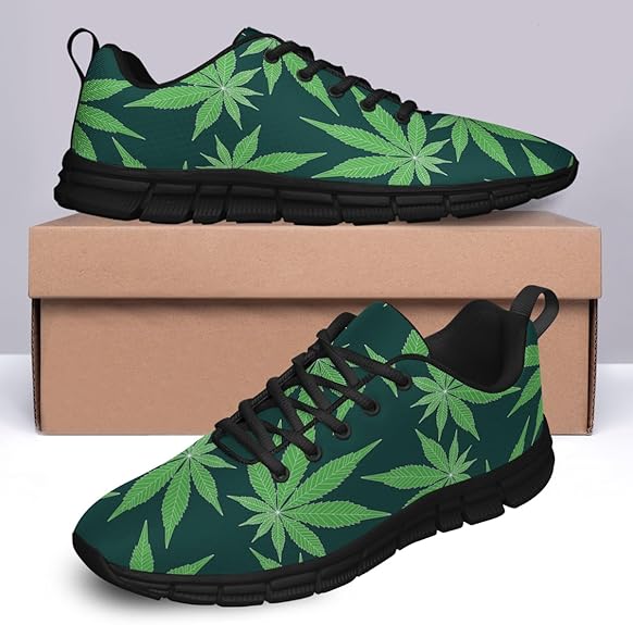 Weed Shoes Mens Womens Running Sneakers Marijuana Leaf Pot Leaf Shoes Gifts for Her Him