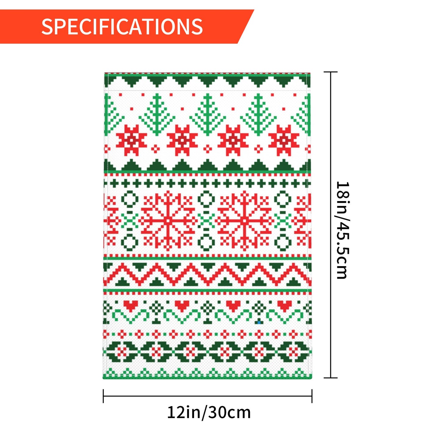 Double Sided| Premium Winter Snowflake Garden Flag, Let It Snow Decorative Garden Flags - Weather Resistant & Double Stitched - 18 x 12.5 Inch